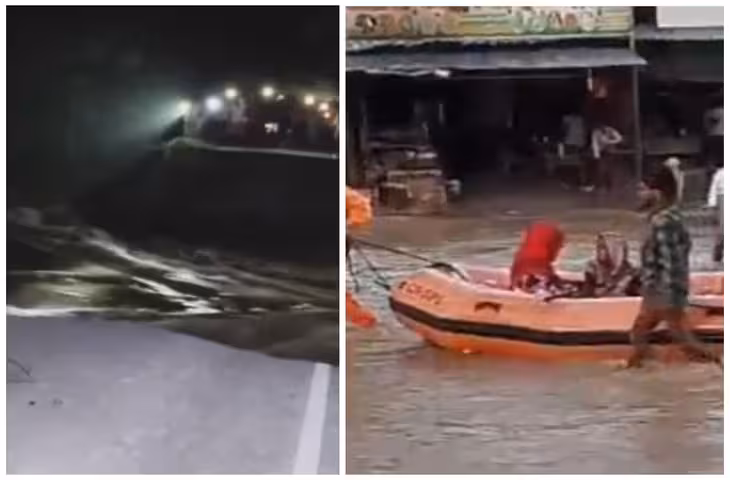 बगहा में चंपारण तटबंध टूटा, शहर में घुसा बाढ़ का पानी; कई गांवों पर डूबने का खतरा
