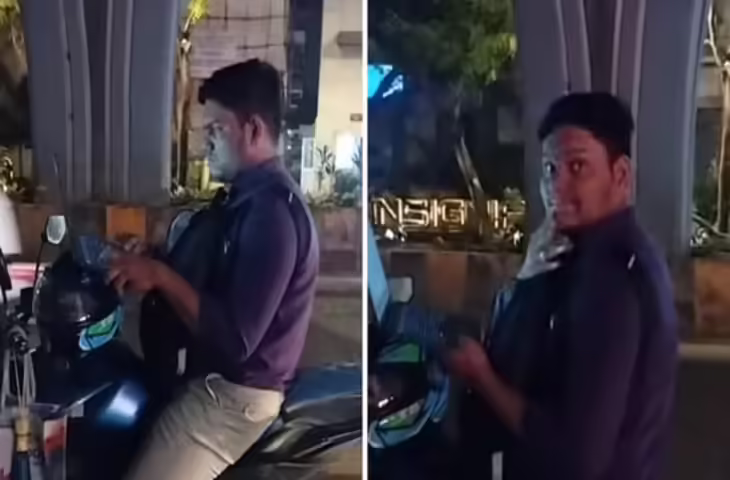 रात 12 बजे ट्रैफिक में लैपटॉप पर काम करते शख्स का वीडियो वायरल, यूजर्स बोले - 'भगवान् कभी कॉर्पोरेट जॉब&nbsp;वाला मत बनाना...'&nbsp;