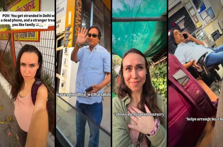 दिल्ली की इंसानियत का खूबसूरत उदाहरण! फोन बंद होने पर अमेरिकी युवती की मदद को आगे आए 'अंकल जी', वीडियो वायरल