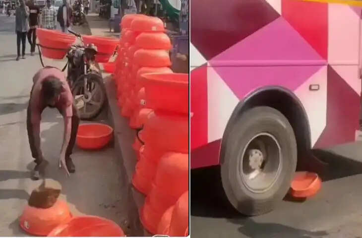 कभी पत्थर से मारा कभी बस से कुचलवाया, फिर भी नहीं खराब हुआ प्लास्टिक का टब, दुकानदार की मार्केटिंग इंटरनेट पर वायरल