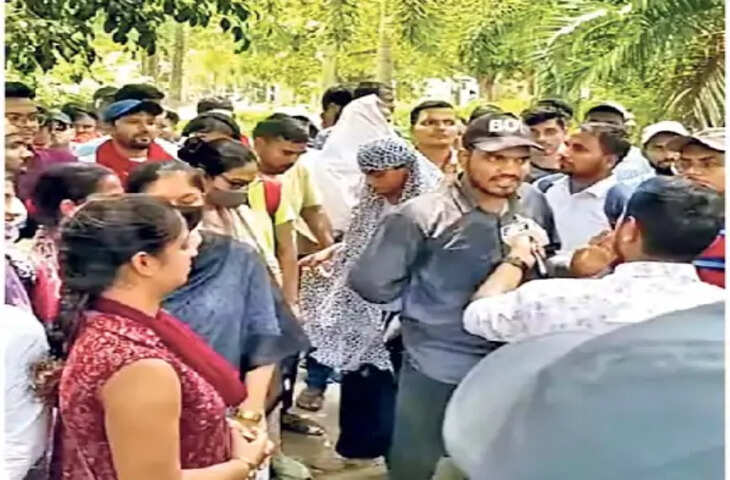 दारोगा मेंस परीक्षा रद्द करने के लिए अभ्यर्थियों ने गांधी मैदान में किया प्रदर्शन