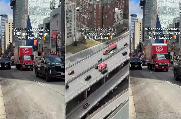 चॉकलेट कंपनी का अनोखा वीडियो वायरल, कड़ी सुरक्षा में ले जाई गई &lsquo;चॉकलेट गाड़ी&rsquo; ने खींचा ध्यान