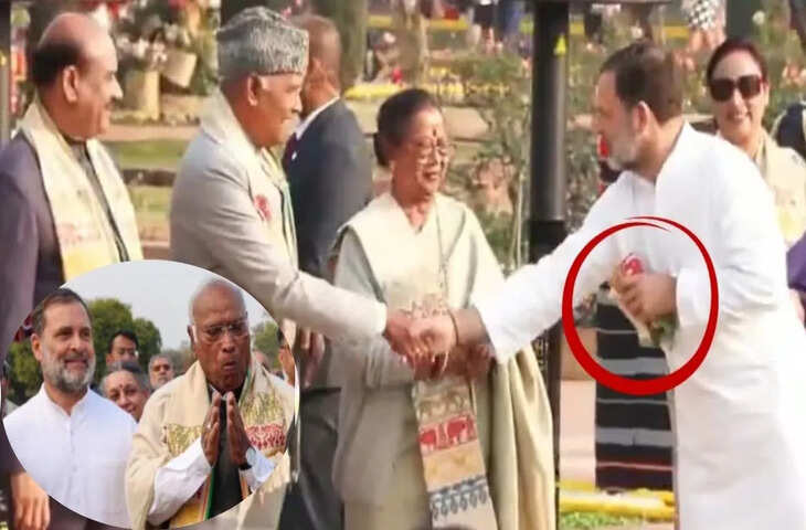 राष्ट्रपति भवन में गणतंत्र दिवस रिसेप्शन पर राजनीतिक विवाद, राहुल गांधी के पारंपरिक पटका न पहनने पर भाजपा ने किया हमला