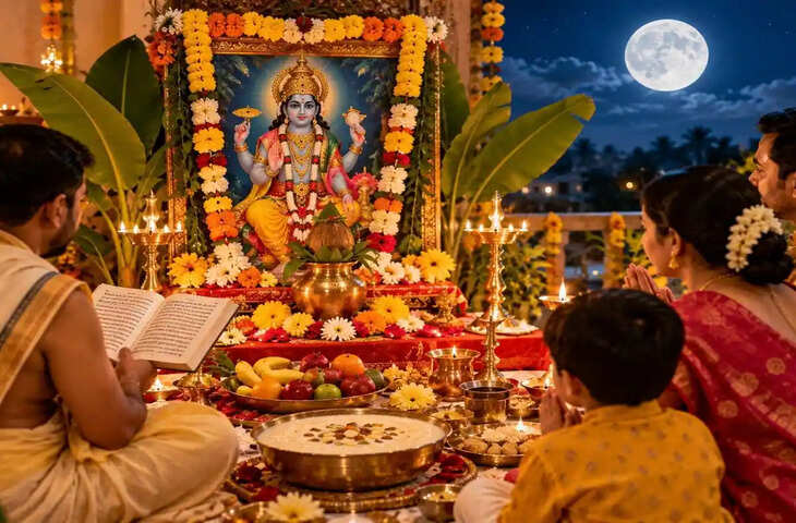 शरद पूर्णिमा 2026: पढ़ें भगवान सत्यनारायण की व्रत कथा, जानें गरीब ब्राह्मण, लकड़हारे, व्यापारी और राजा तुंगध्वज के प्रसंग