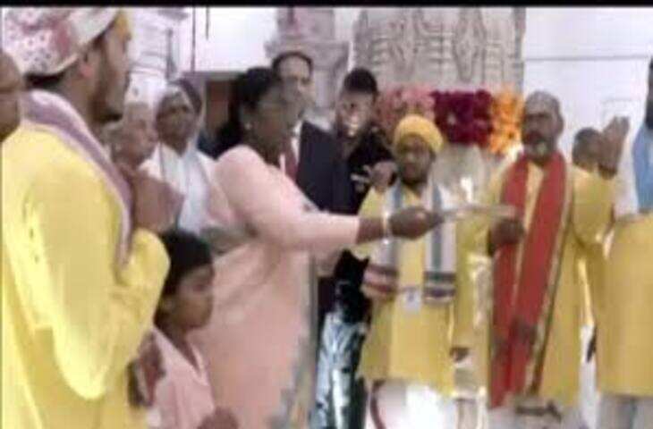 राष्ट्रपति द्रौपदी मुर्मू ने गोवर्धन में किए गिरिराज जी के दर्शन, सप्तकोसीय परिक्रमा की शुरुआत