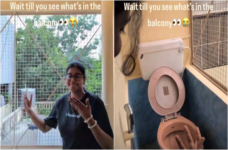 बेंगलुरु के किराए के फ्लैट का अनोखा डिजाइन! बालकनी में बना खुला बाथरूम देख लोगों के उड़ गए होश