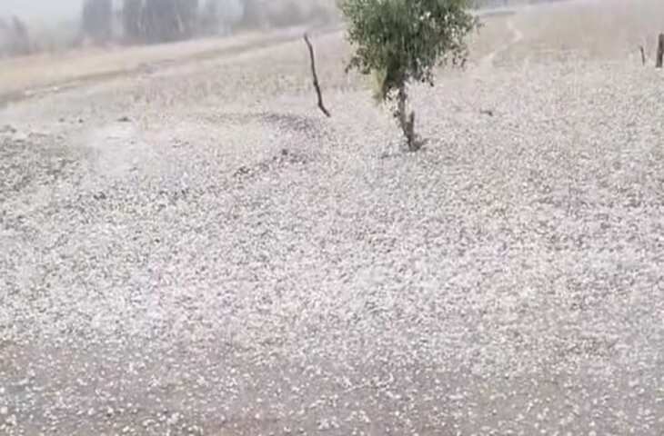 राजस्थान में बदला मौसम: रेगिस्तान में &lsquo;कश्मीर&rsquo; जैसा नजारा, ओलों से ढका जैसलमेर