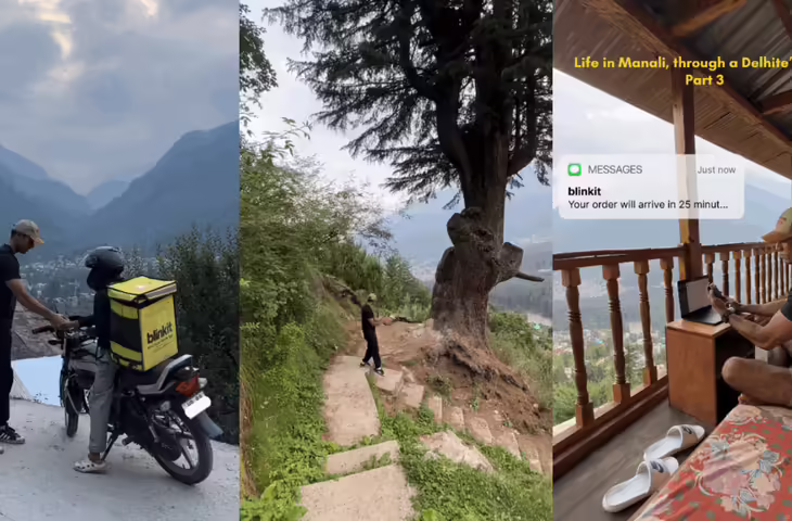 Blinkit का ऐसा डिलीवरी एक्सपीरियंस पहले कभी नहीं देखा होगा! मनाली का VIDEO इंटरनेट पर छाया