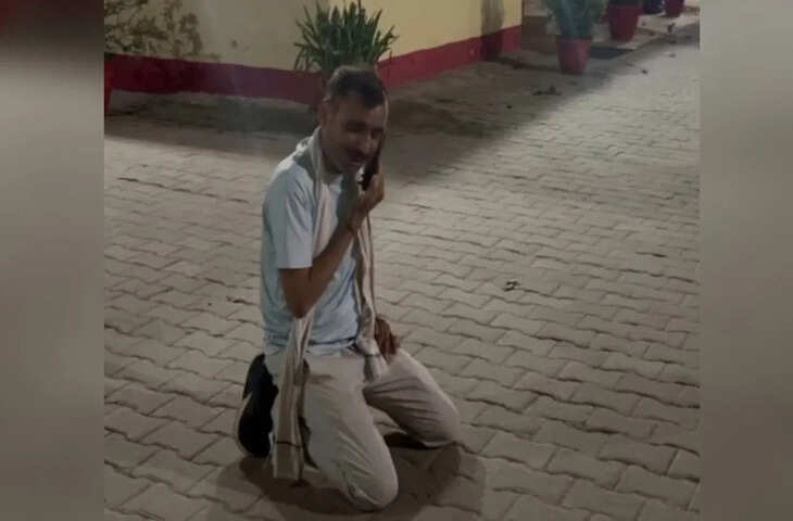 बेटी को खोजने में लापरवाही बरत रही पुलिस...थाने में जमीन पर बैठकर दहाड़े मारकर रोते पिता का वीडियो वायरल