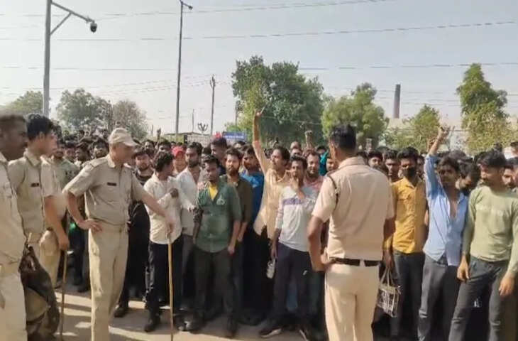भिवाड़ी में नहीं थम रहा मजदूरों का आंदोलन, बालकिशन इंडस्ट्री के श्रमिक भी उतरे सड़कों पर, पुलिस फोर्स तैनात