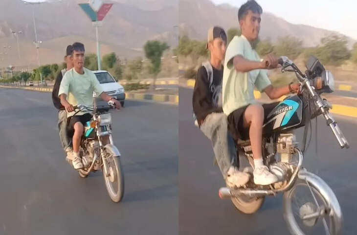 स्टंट दिखाने के चक्कर में बाइक सवार को पड़ा भारी, कैमरे में कैद हुआ हैरान कर देने वाला पल