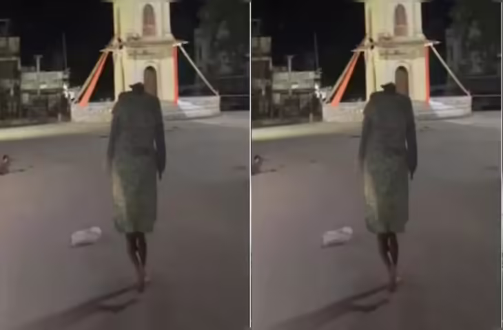 रात के सन्नाटे में सड़क पर दौड़ा बिना सिर का आदमी, डर से कांप उठे लोग, वीडियो देखकर दहल गया दिल