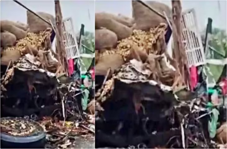 दिल्ली-मुंबई एक्सप्रेसवे पर तीन अलग-अलग हादसे, ट्रक पलटने से एक की मौत, पांच घायल