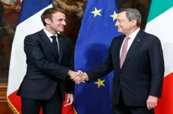 यूरोपीय संघ के संबंधों को बढ़ावा देने के लिए संधि पर चर्चा करेंगे Macron, Draghi