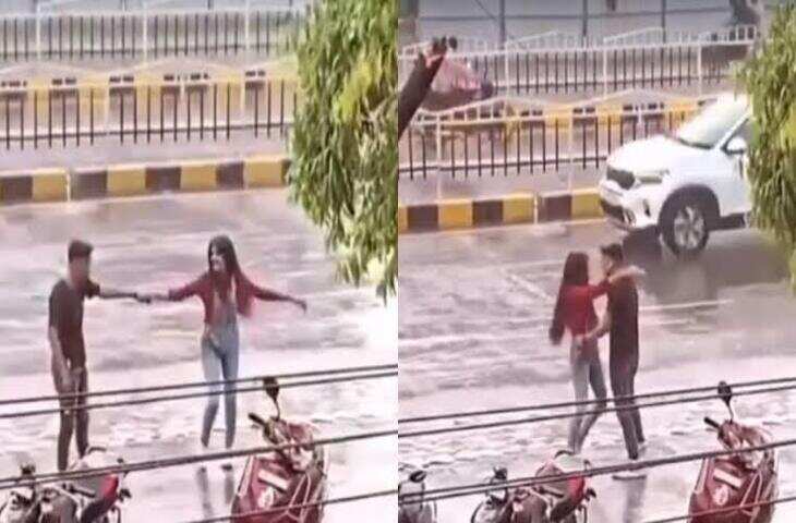 बीच सड़क कपल का डांस देख रुक गया Traffic, VIDEO ने मचाई धूम