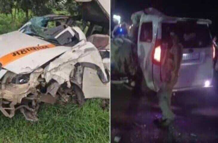 मुलताई फोरलेन पर भीषण हादसा, खड़े ट्रक में घुसी तेज रफ्तार कार; पति-पत्नी समेत 3 की मौत, 8 घायल