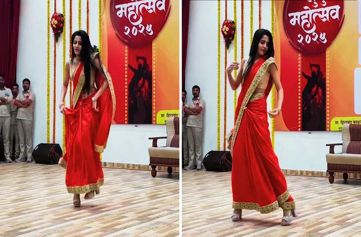 Viral Video: लाल साड़ी में लड़की ने मचाया ग़दर! बवाल डांस देख लोग बोले&ndash; ये तो ऋतिक रोशन की फीमेल वर्जन है