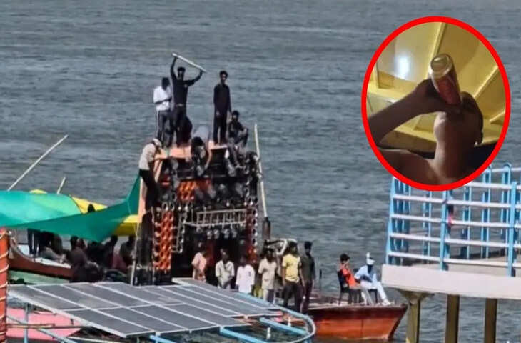 वाराणसी में गंगा नदी पर DJ और बीयर पार्टी का वीडियो वायरल, नाव डेकोरेटर गिरफ्तार