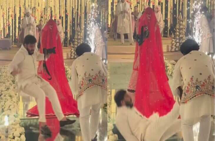 दुल्हन की एंट्री कैमरे में कैद करने दौड़ा फोटोग्राफर, फिर जो हुआ उसका VIDEO देख यूजर्स हुए हैरान&nbsp;