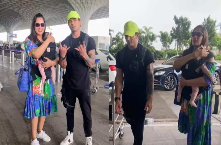 आठ महीने की बेटी के साथ मज़े करने निकलीं&nbsp;Bipasha Basu,&nbsp;एयरपोर्ट पर इस अंदाज में नजर आई 'देवी'