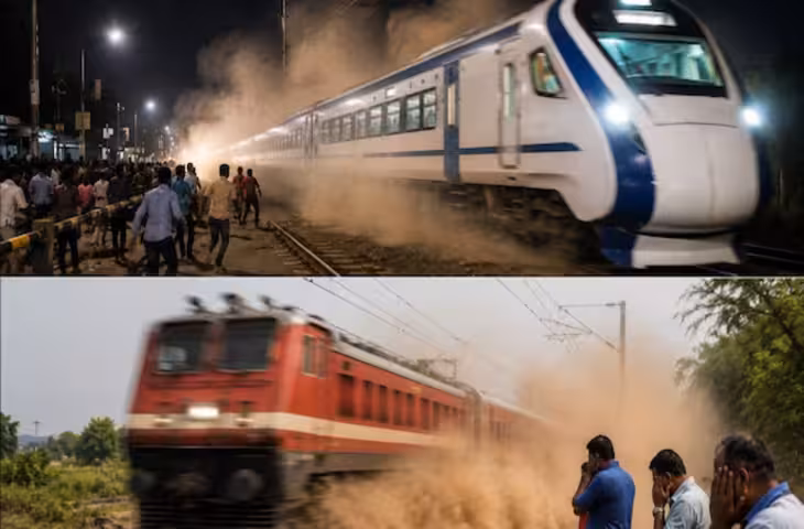 राजधानी और वंदे भारत आमने-सामने! वायरल VIDEO में दिखा रफ्तार का जबरदस्त मुकाबला, किसने मारी बाजी?