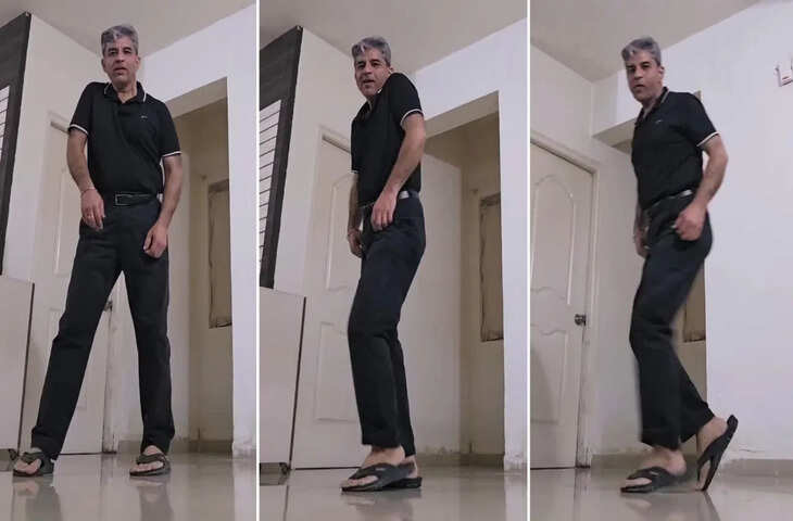 बेटी की डांस रील में पिता की धमाकेदार एंट्री, चप्पलों में किया ऐसा मूनवॉक कि लोग रह गए दंग