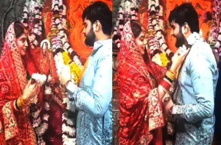 खजराना गणेश मंदिर के गर्भगृह में विधायक के बेटे ने पत्नी को पहनाई माला, हुआ बवाल