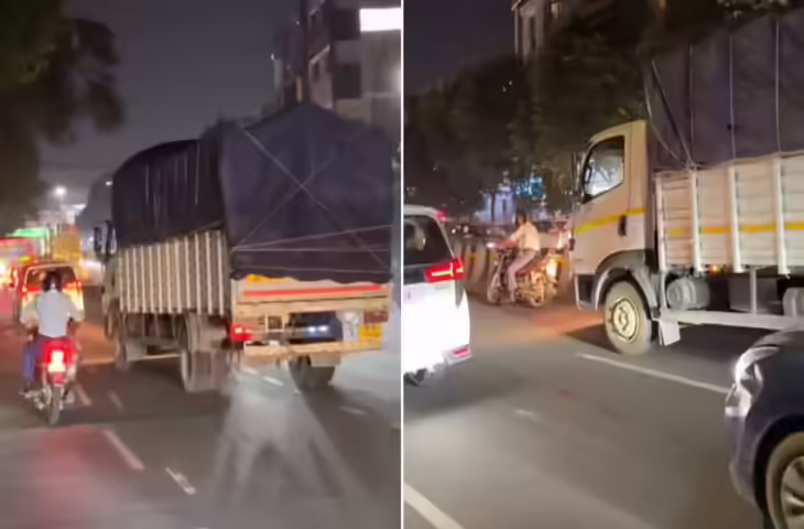 लखनऊ में ट्रैफिक पुलिसकर्मी ने दिखाया साहस, गाड़ी ठोककर भाग रहे ट्रक वाले को पकड़ने में जोखिम में डाली जान, वीडियो वायरल