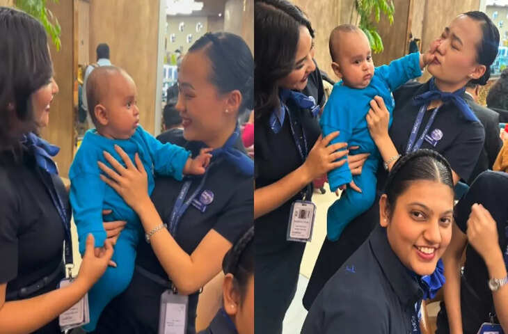 Indigo Flight Delay के बीच क्रू मेंबर्स ने पैसेंजर के बच्चे का रखा ख्याल, इंटरनेट पर वीडियो देख लोग हुए इमोशनल