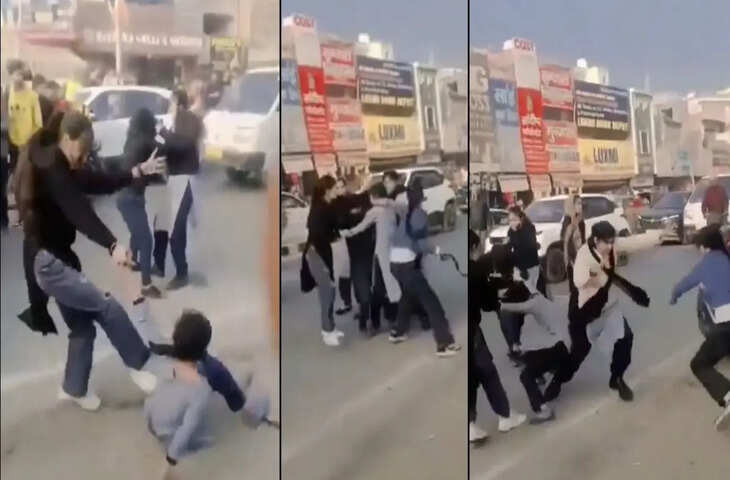 करनाल में ITI छात्राओं के दो गुटों में भिड़ंत, बीच सड़क पर बेल्ट से मारपीट और गिरा-गिराकर घूसे मारे, VIDEO VIRAL