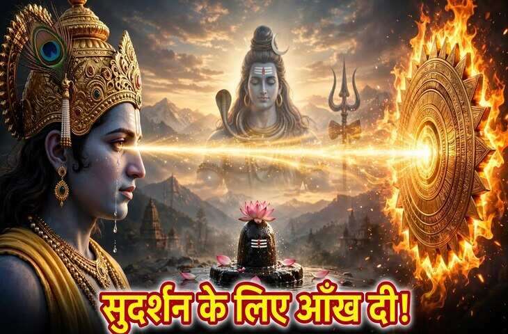 जब भगवान विष्णु ने कमल की जगह अपनी आंख चढ़ा दी, तब प्रसन्न होकर शिव ने दिया सुदर्शन चक्र, वीडियो में जाने पूरी कथा&nbsp;