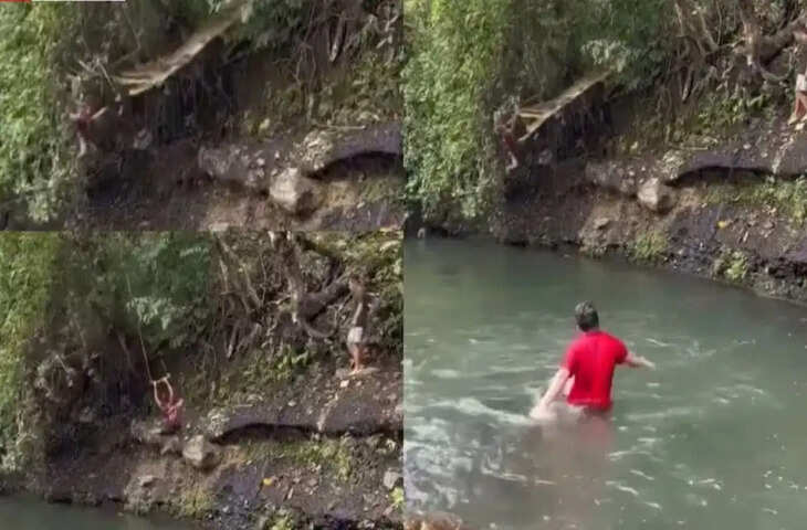 झूले का मजा ले रहा था लड़का, अचानक सामने आ गया विशाल अजगर! VIDEO में कैद खौफनाक मंजर देख सहमे लोग