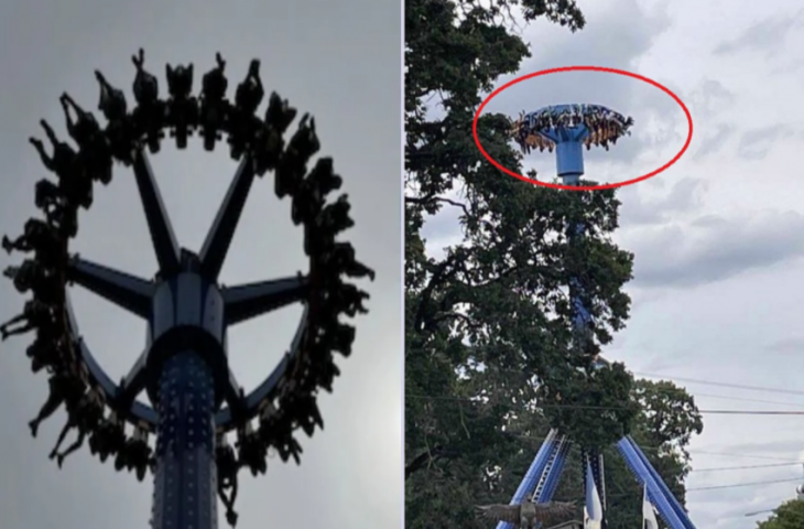 बीच हवा में अटका झूला, 20 मिनट तक उल्टे लटके रहे लोग, वायरल वीडियो में देखें मच गई चीख-पुकार