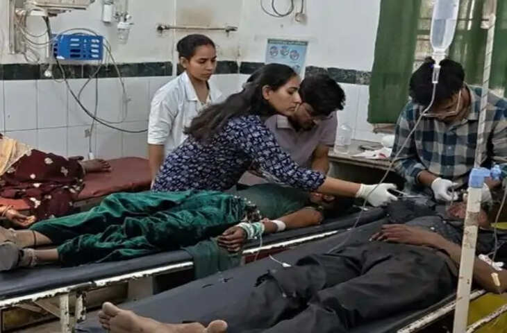 पाली में तेज रफ्तार पिकअप ने बाइक को मारी टक्कर, बच्चों सहित चार घायल