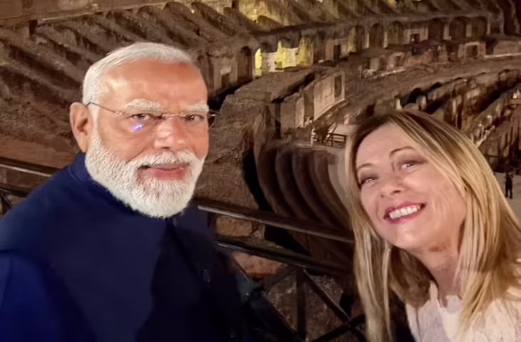 रोम के ऐतिहासिक Colosseum में साथ नजर आए PM मोदी और जॉर्जिया मेलोनी, तस्वीरें और वीडियो हुए वायरल