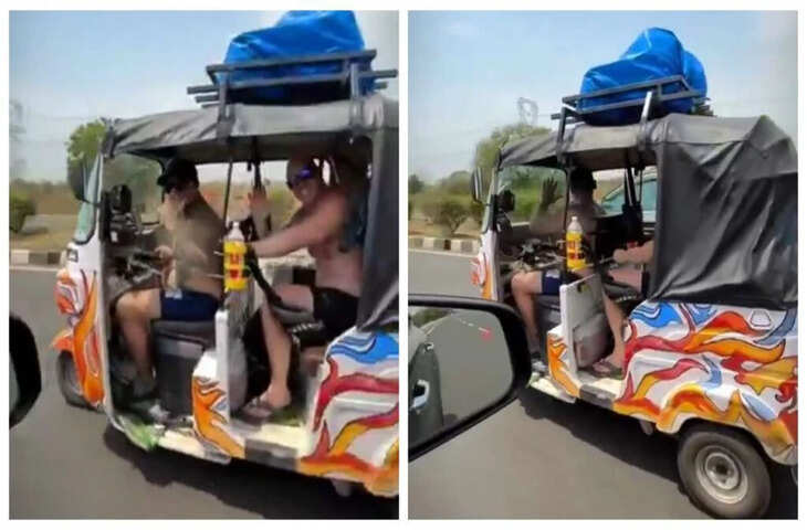 फ्लाइट और AC कैब छोड़ &lsquo;ऑटो&rsquo; पर भारत घूमने निकले&nbsp;ऑस्ट्रेलियन टूरिस्ट्स, कर रहे कोच्चि से जैसलमेर का सफर