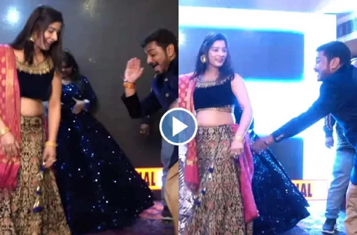 सपना चौधरी का गाना खत्म होने के बाद भी स्टेज से नहीं हिली यह भाभी, पसीने में भी करती रही देसी डांस