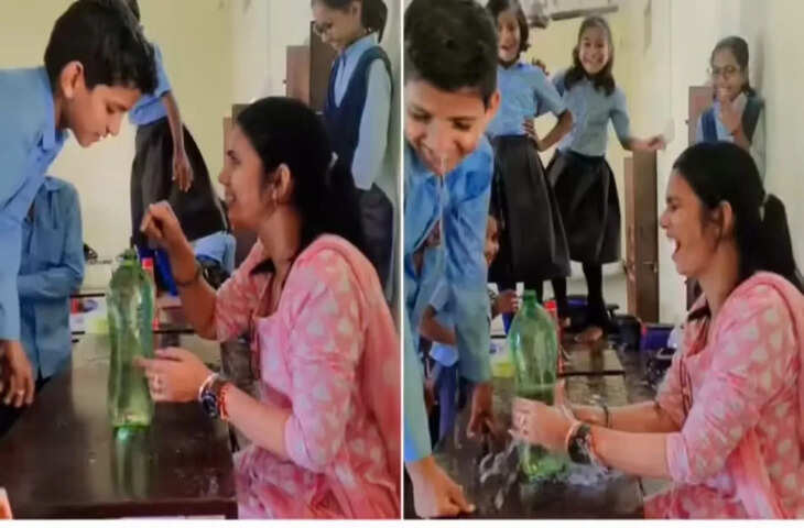 टीचर ने स्टूडेंट के साथ किया प्रैंक, फिर हुआ गजब का खेल, अंत में हंसते-हंसते लोटपोट हुई क्लास