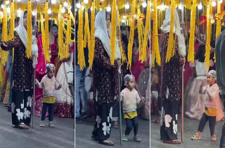 बारात में झूमते लोगों के बीच महिला का संघर्ष, नन्हे बच्चे ने जीता दिल