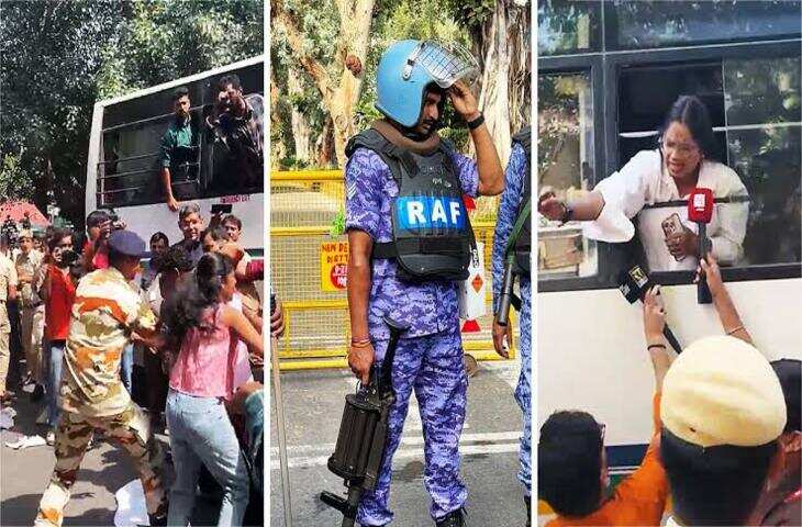 Jantar Mantar Protest:&nbsp;छावनी में तब्दील हुई दिल्ली! जंतर-मंतर से 1100 लोग हिरासत में, मेट्रो स्टेशन बंद और इंटरनेट पर लगा बैन