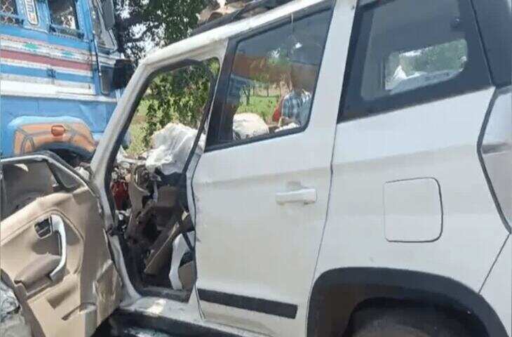 बड़वानी में भीषण सड़क हादसा, बारातियों से भरी कार को टैंकर ने मारी टक्कर; 6 की मौत, 1 गंभीर घायल