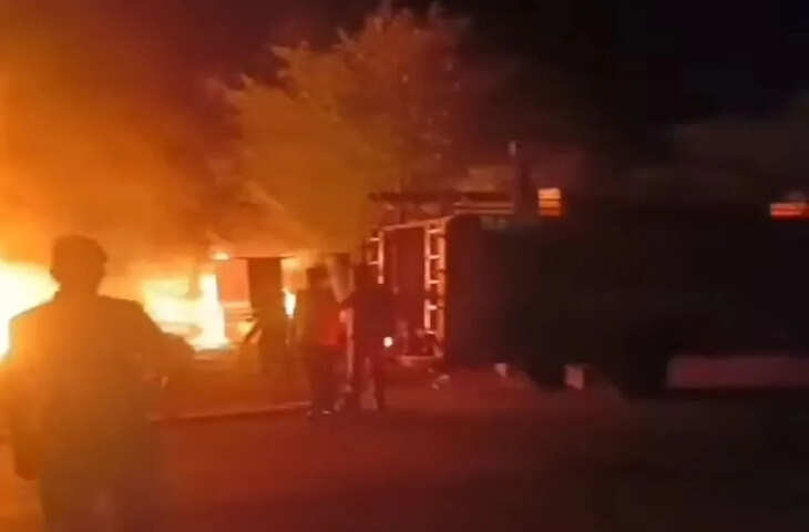 जैसलमेर में टायर पंक्चर दुकान में भीषण आग, आसपास की दुकानों तक फैली लपटें, अफरा-तफरी