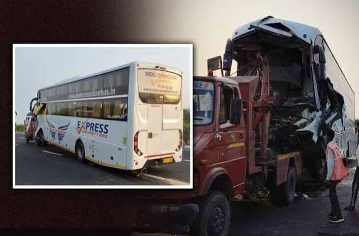 आगरा में डबल डेकर बस खाई में गिरी, 6 यात्री घायल: फतेहाबाद में हुआ हादसा, रेस्क्यू कर सभी को सुरक्षित निकाला गया