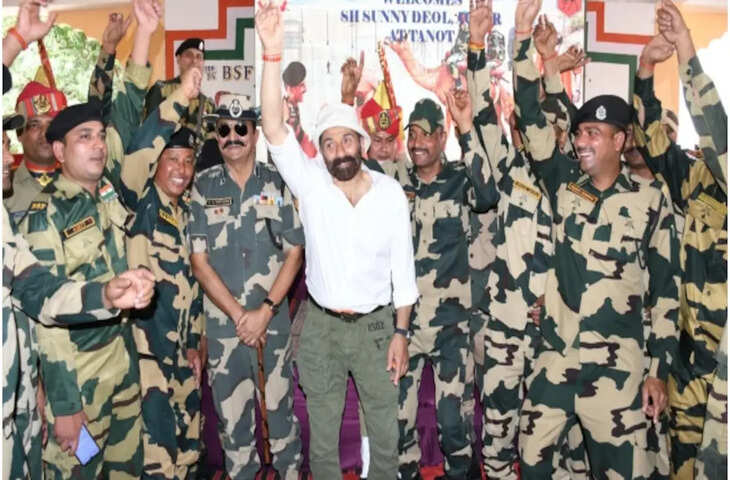 वीडियो में देखें तनोट माता मंदिर में बॉर्डर 2 मूवी का सॉन्ग लॉन्च, भारत पाकिस्तान बॉर्डर पर पहुंचे सन्नी देओल&nbsp;