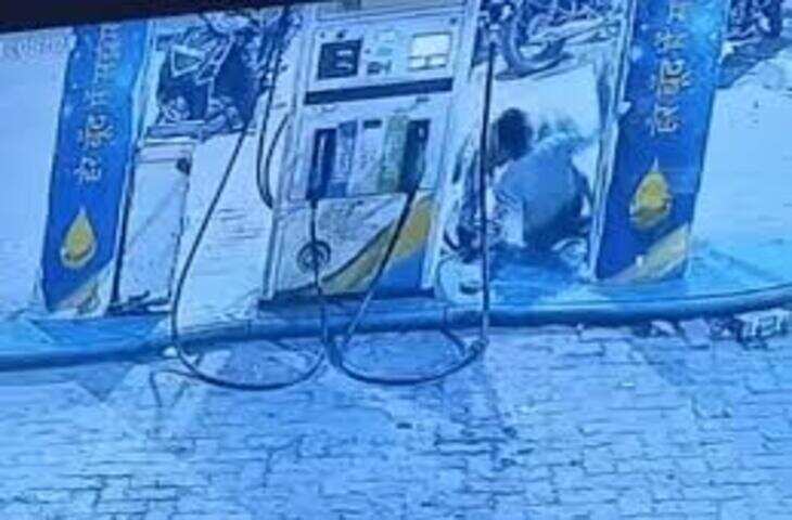 डीग जिले के पेट्रोल पंप पर 6 बदमाशों ने किया जीजा-साले से मारपीट, वीडियो में जाने 35 हजार रुपए लूटकर फरार