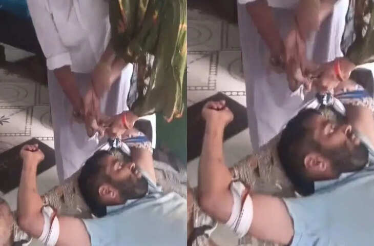 Viral Video: अलीगढ़ में पत्नी ने पति को चारपाई से बांधकर दिखाया दबंगपन, सोशल मीडिया पर मचा हंगामा&nbsp;