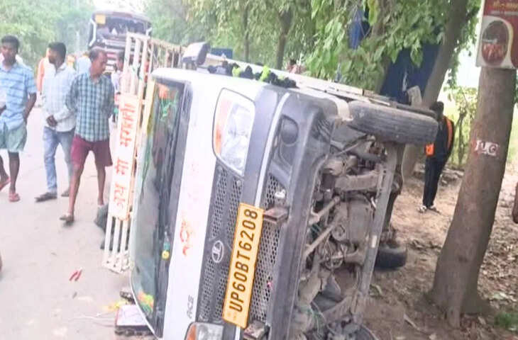 सारण में भीषण सड़क हादसा, 4 की मौत, 7 घायल; बलिया से लौट रहे थे कलाकार