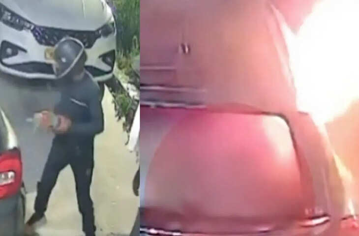 नजफगढ़ के दीनपुर में देर रात बदमाशों की गुंडागर्दी, खड़ी कार को बनाया निशाना