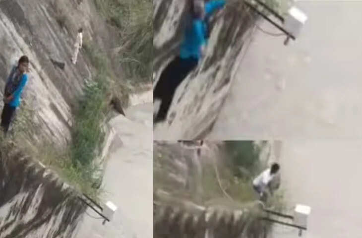 लाख मना करने के बाद भी पानी में कूद गई लड़की, सुसाइड का डरावना वीडियो हुआ वायरल