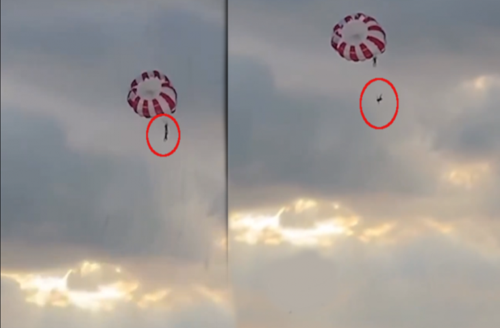 पैराग्लाइडिंग करते वक्त सैंकड़ों फीट की ऊंचाई से गिरा शख्स, कैमरे में कैद हुआ खौफनाक हादसा